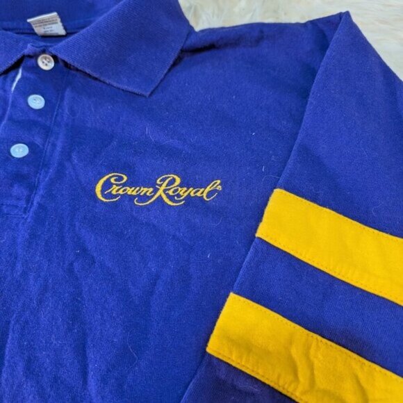 Crown Royal Long Sleeve Polo Shirt Men Size Large - Picture 4 of 7